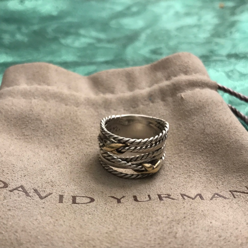 David Yurman Crossover Double X band size 7 Women’s